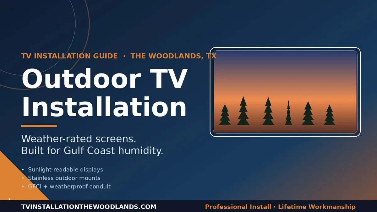 Outdoor TV Installation in The Woodlands, TX: A Homeowner’s Complete Guide