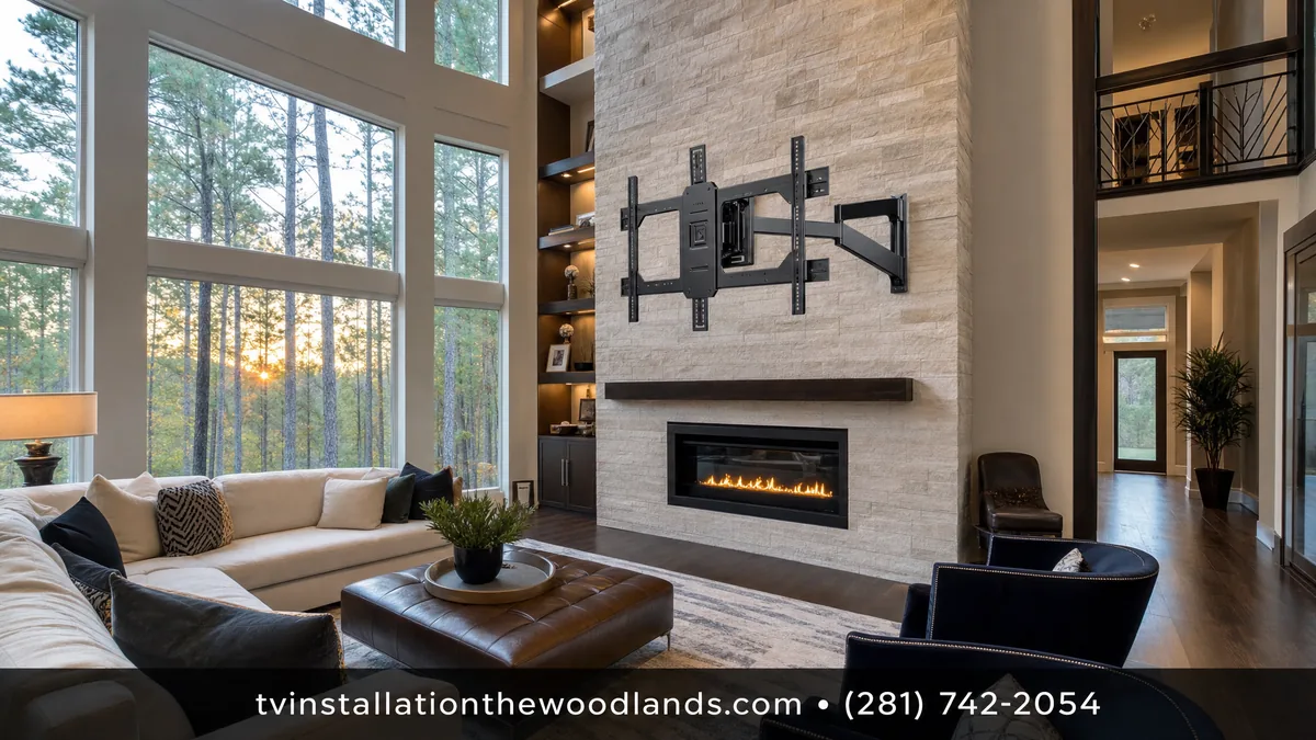 TV Mount Types for Tall Ceilings in The Woodlands