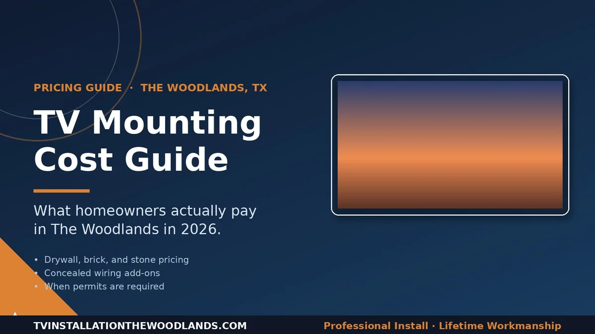 How Much Does TV Mounting Cost in The Woodlands, TX? (2026 Pricing Guide)